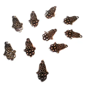 Hamsa Charms for making jewels. Pendants for making jewels. Lot of 10 pcs.