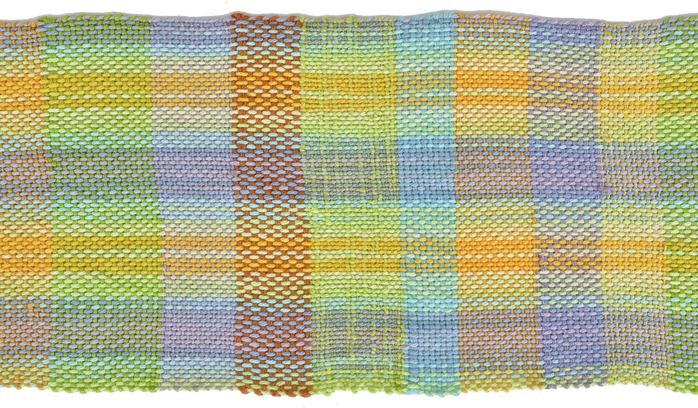 Handwoven Scarf, "Daffodil," 8 x 75 inches