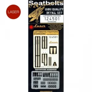 HGW 1/24 Luftwaffe Fighters (Early) - Seatbelts Laser Cut | 124501