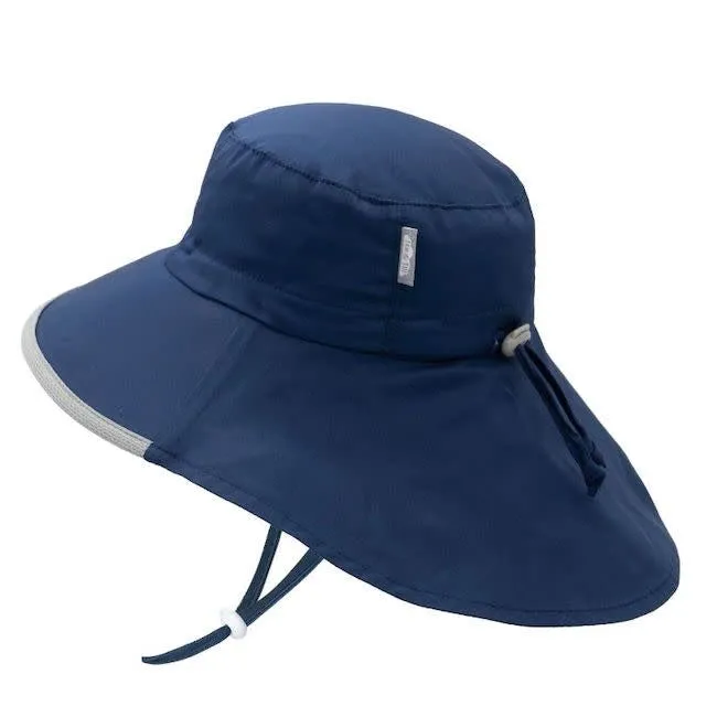 jan   jul by twinklebelle cotton adventure sun hat - navy/grey trim