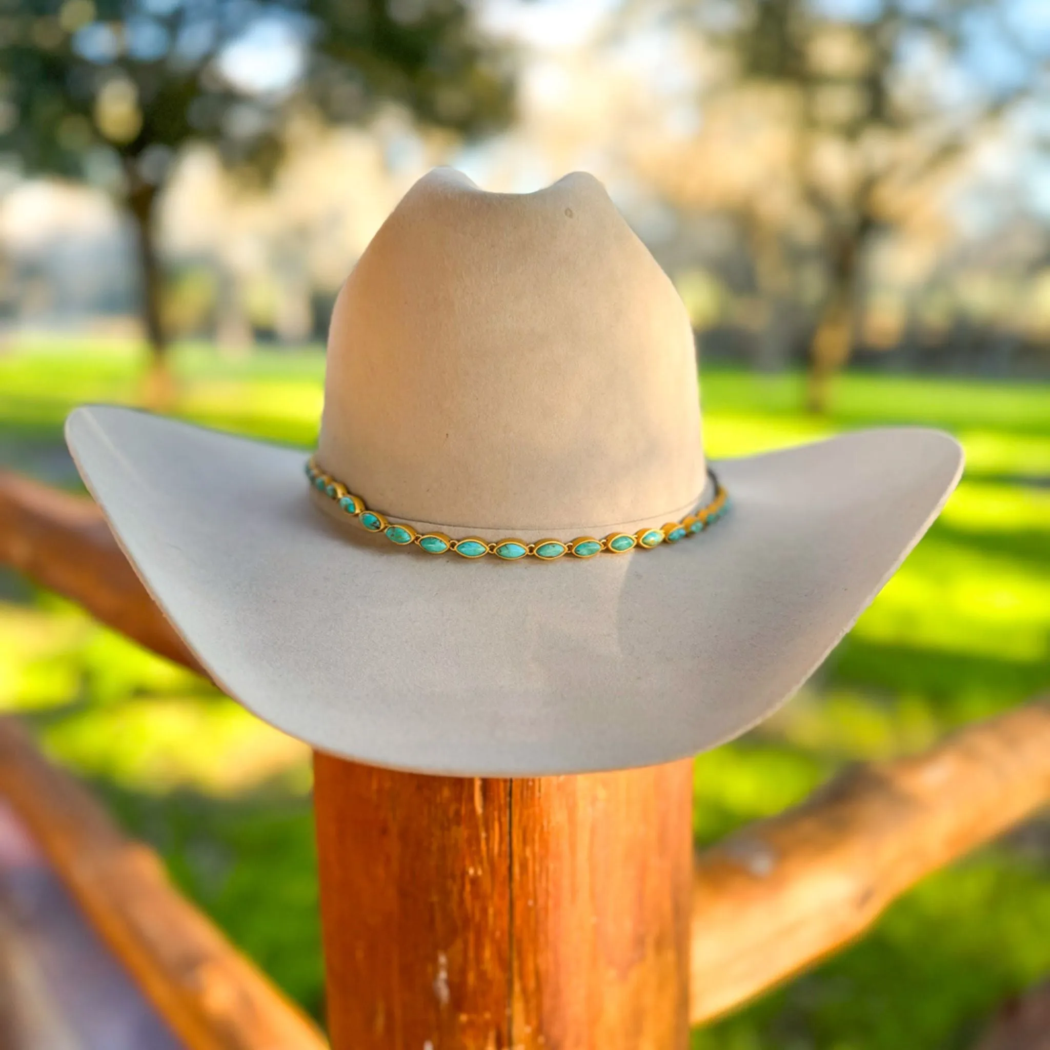 Jasmine Hat Band - Turquoise