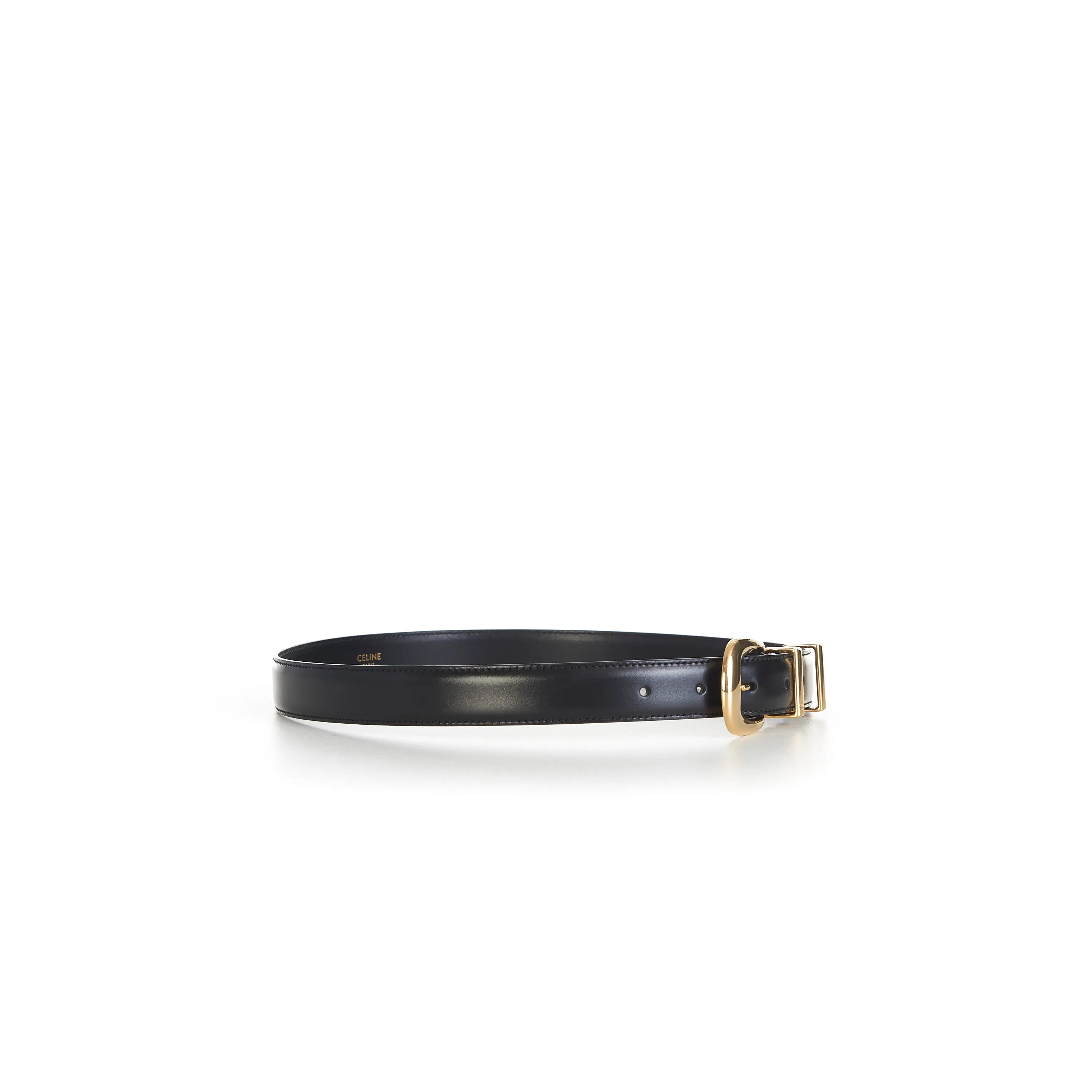 Medium 25mm Western Belt - Black Taurillon Calf Leather