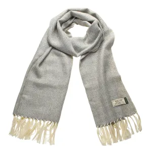 Mucros Weavers Alpaca and Silk Scarf Mid Grey