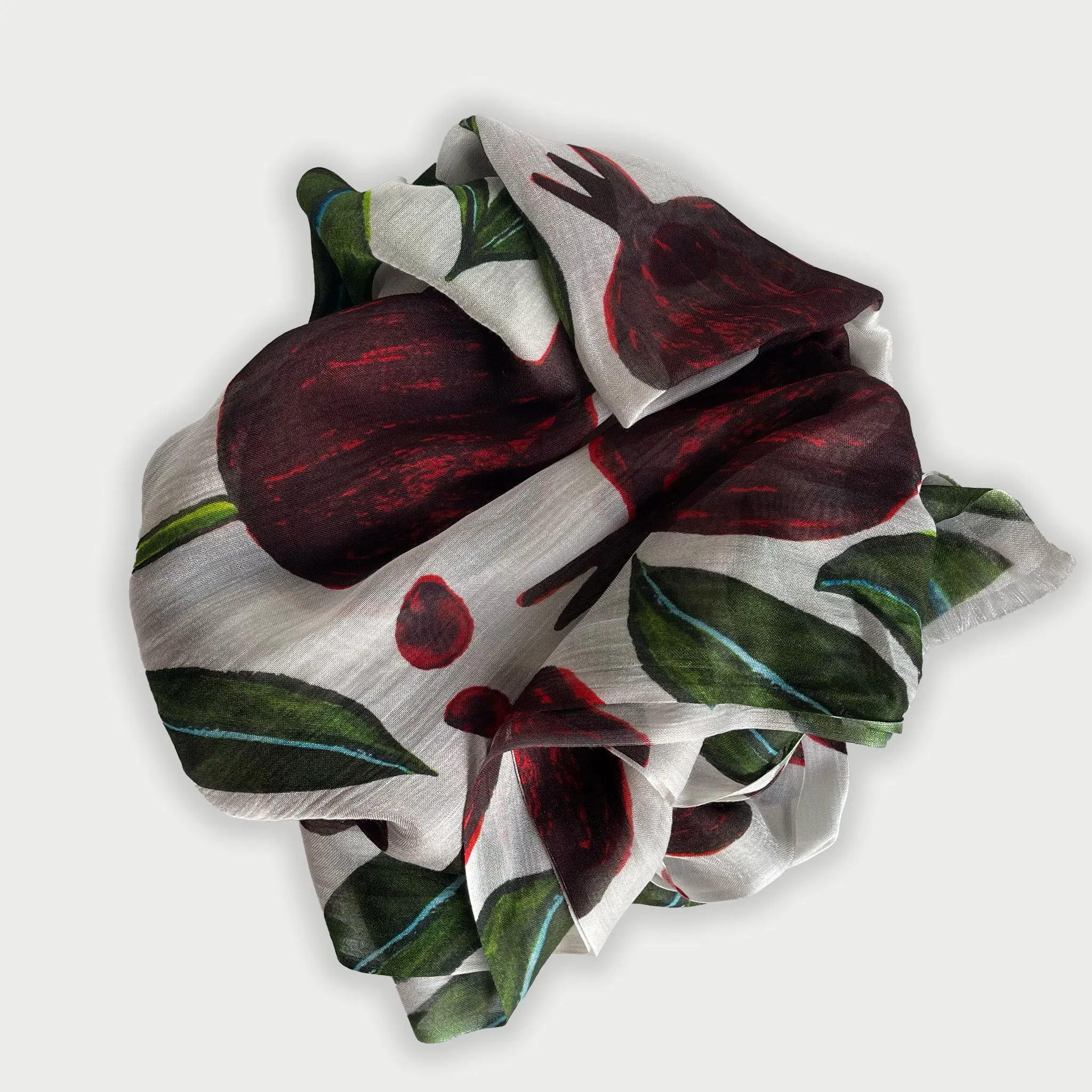 New! Moody Pomegranates Modal Scarf