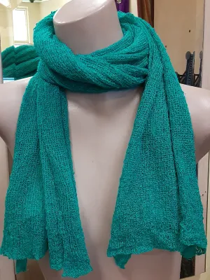 Nubby Knit Scarf - Aqua