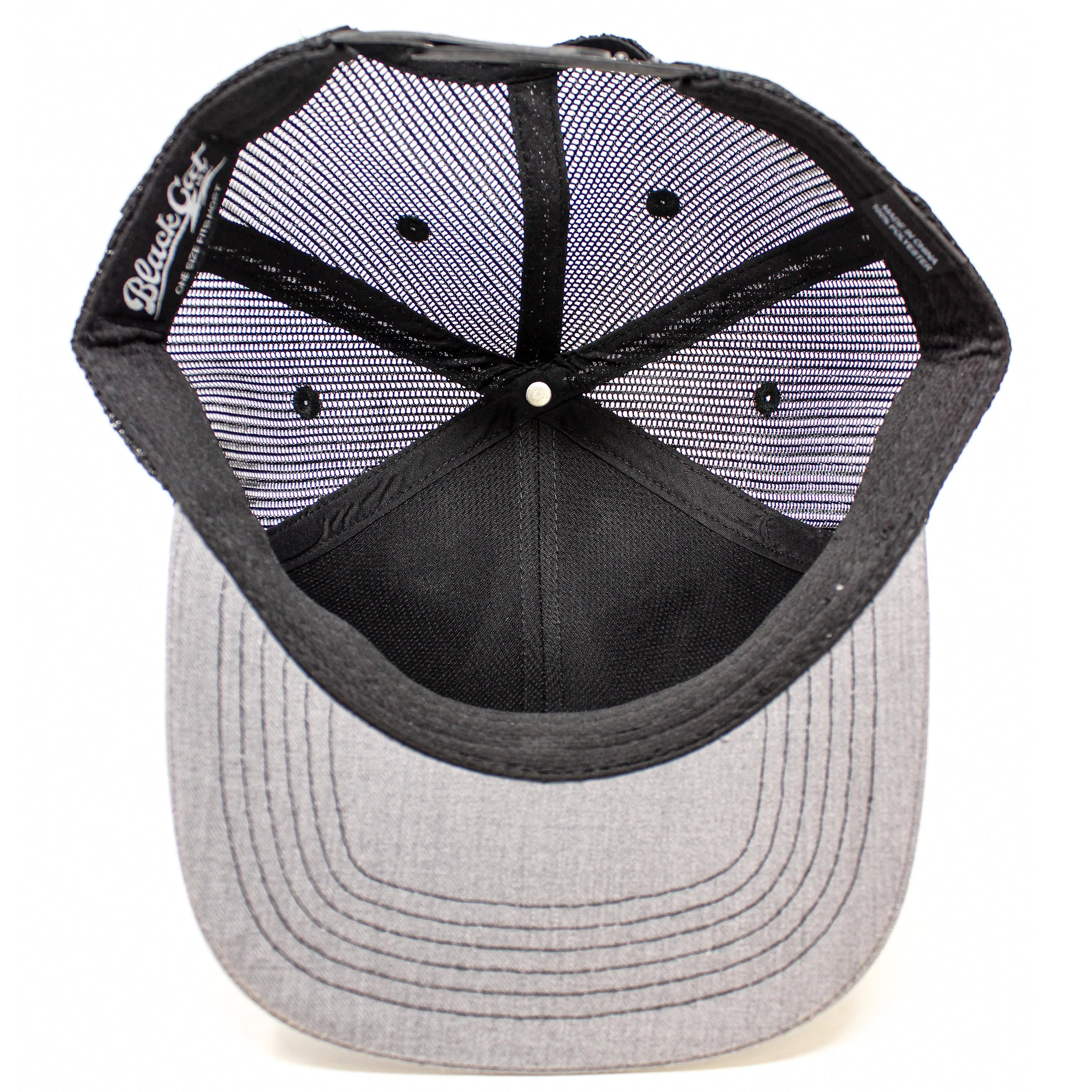 OE - Performance Trucker Hat - Striper Bass Leather Patch