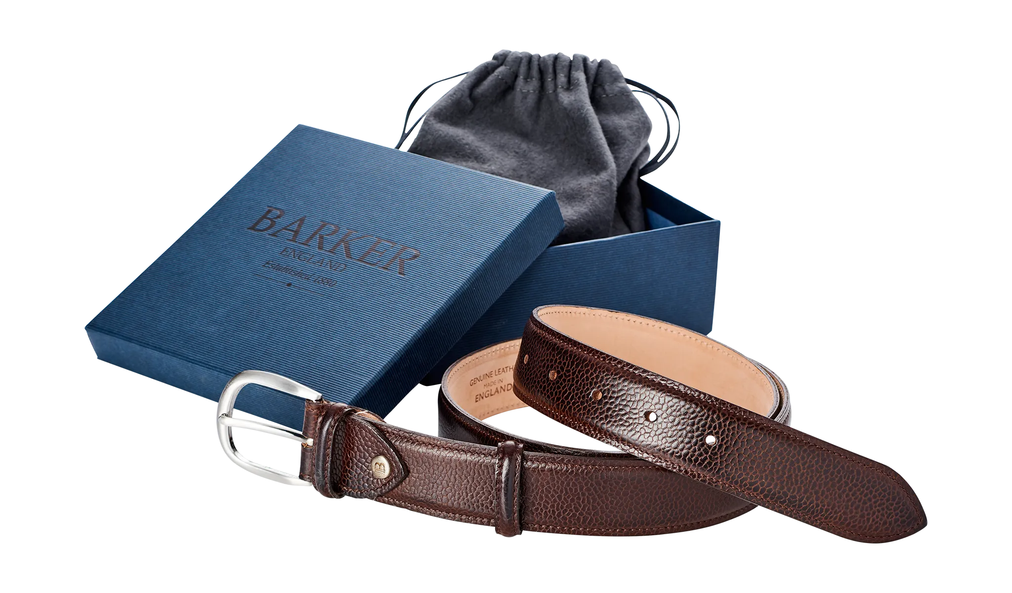 Plain Belt - Dark Brown Grain