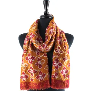 PRETTY PERSUASIONS SKY POPPIES SCARF - ORANGE MULTI - S2409905