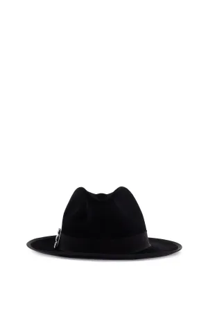 "felted wool fedora très vivier RQWH0300100TVK NERO