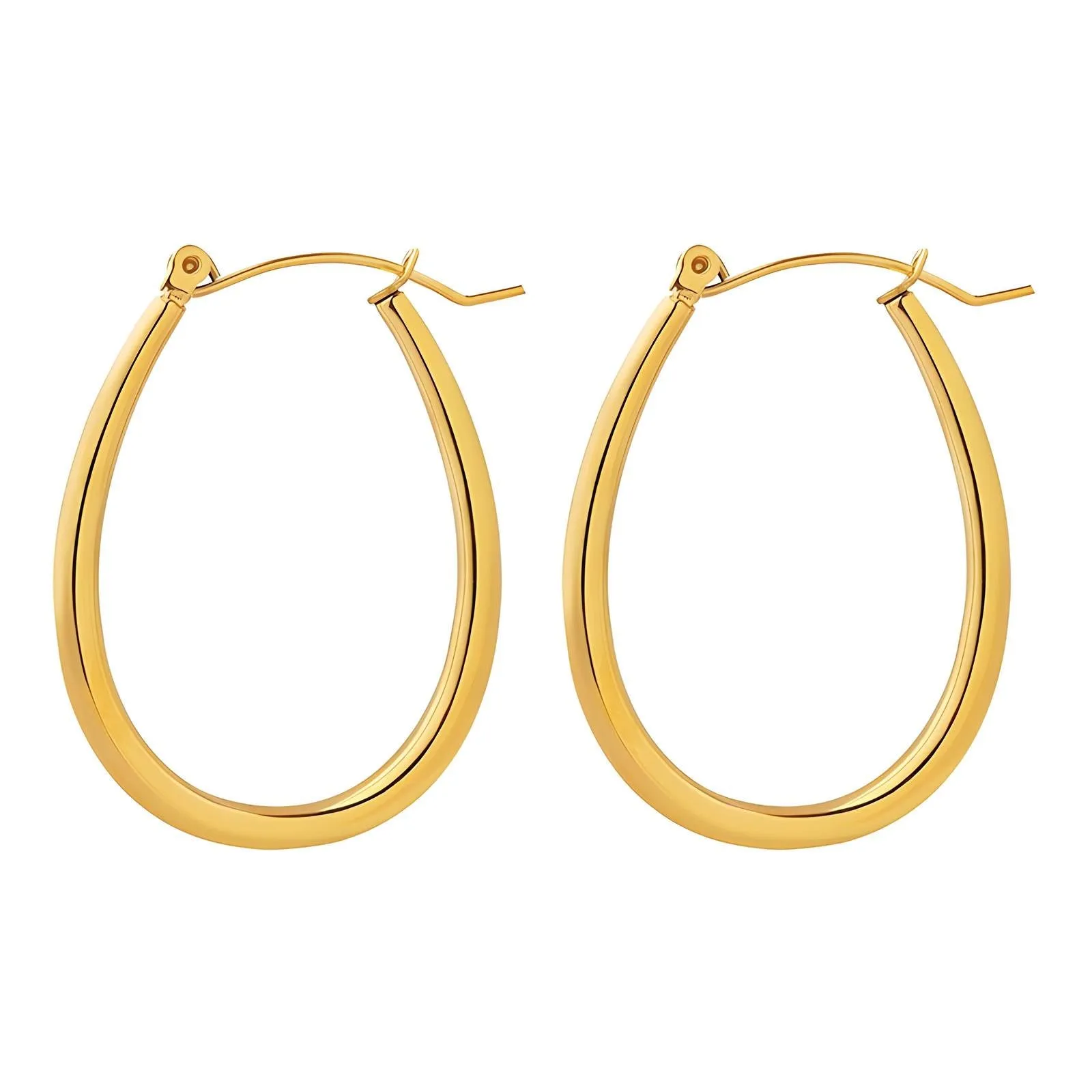 Reriti Intensity 18K gold plated Oval Hoop Earrings