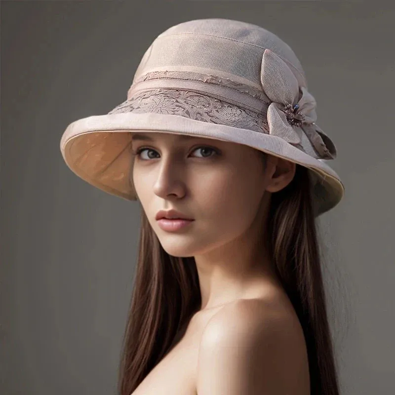 Silk Fisherman Hat Women's 2024 New Summer UV Sun Protection Hat