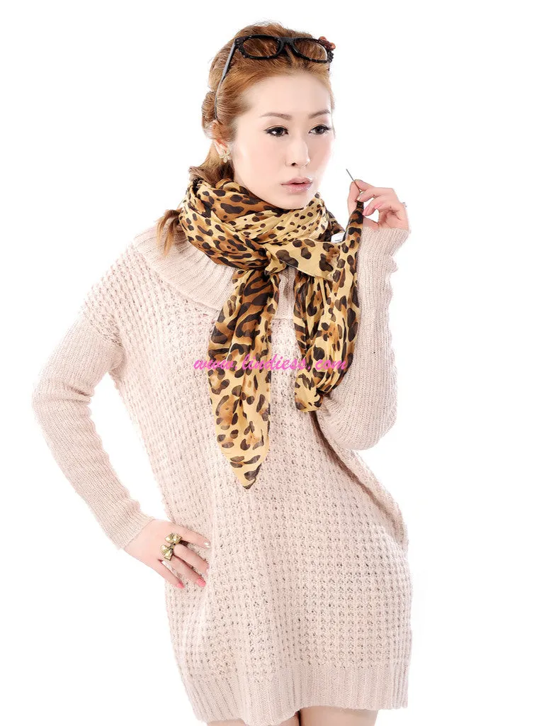 SILK LEOPARD OMBRE SCARF