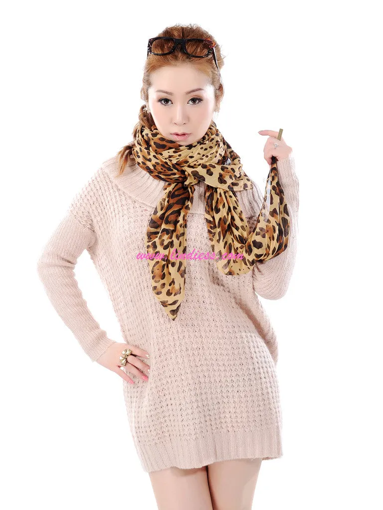 SILK LEOPARD OMBRE SCARF