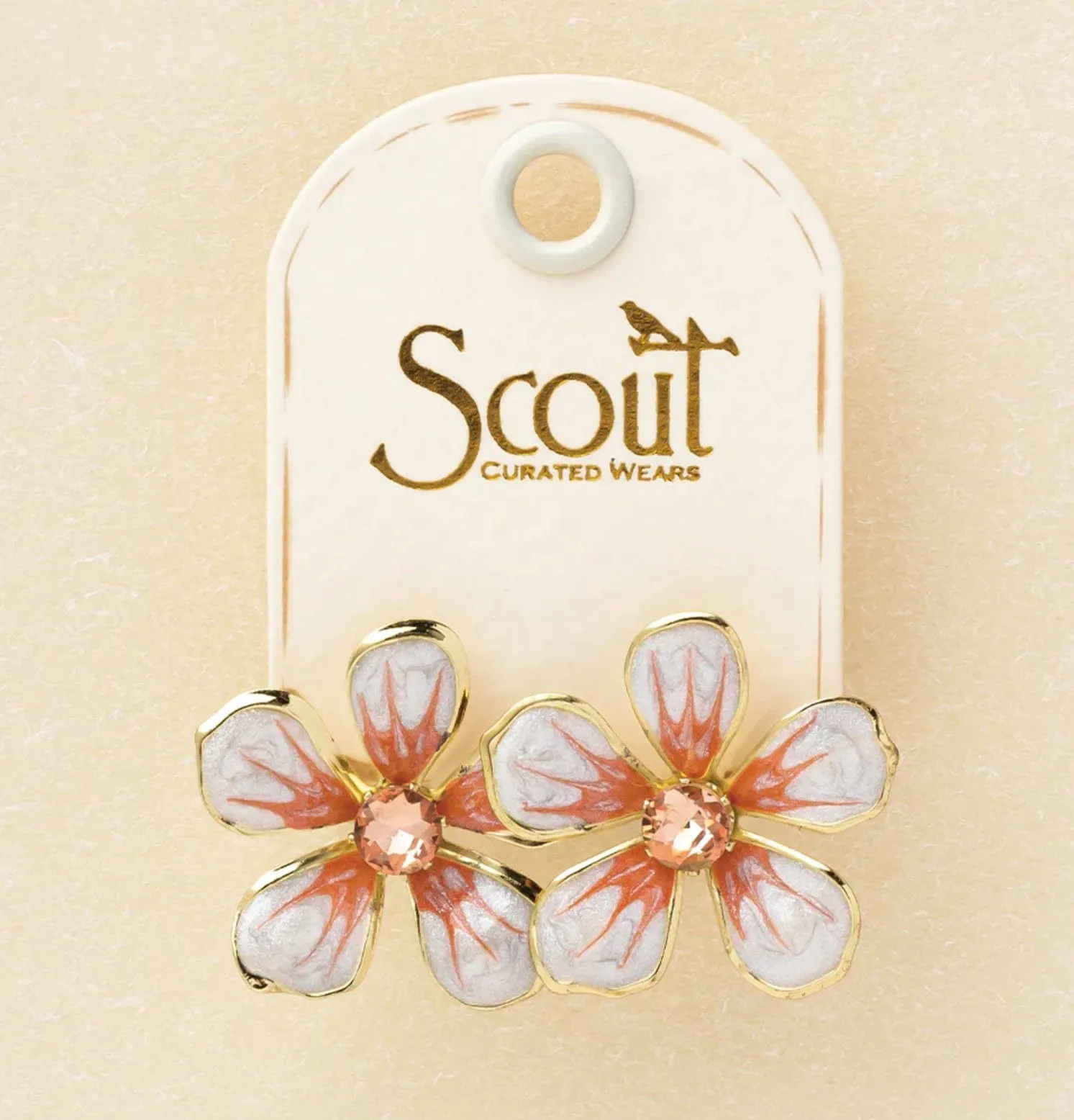 Sparkle & Shine Large Enamel Flower Earrings