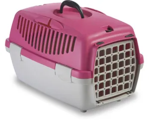 Stefanplast Gulliver 1 with Plastic Door Pet Carrier in Fuchsia