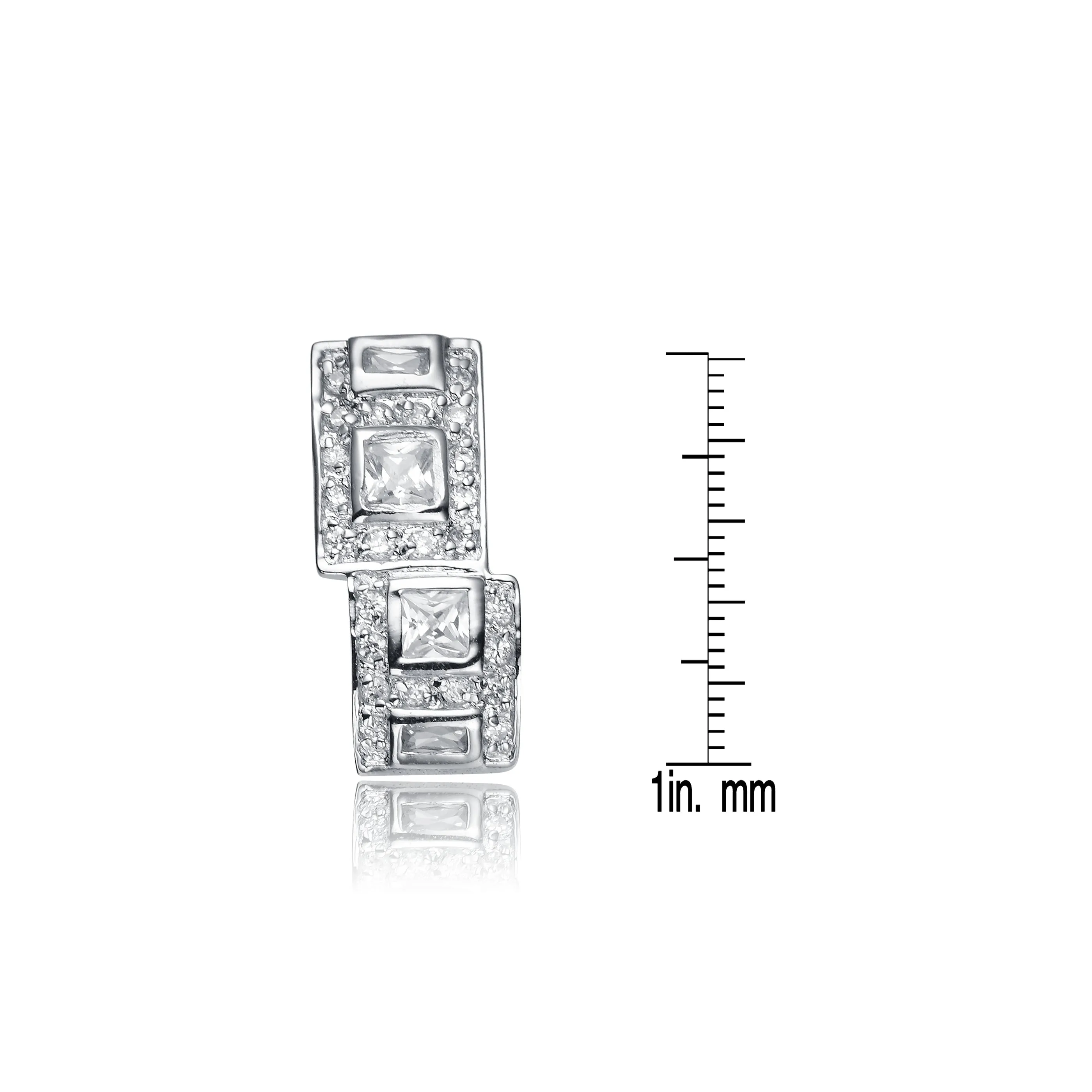 Sterling Silver Cubic Zirconia Stud Earrings