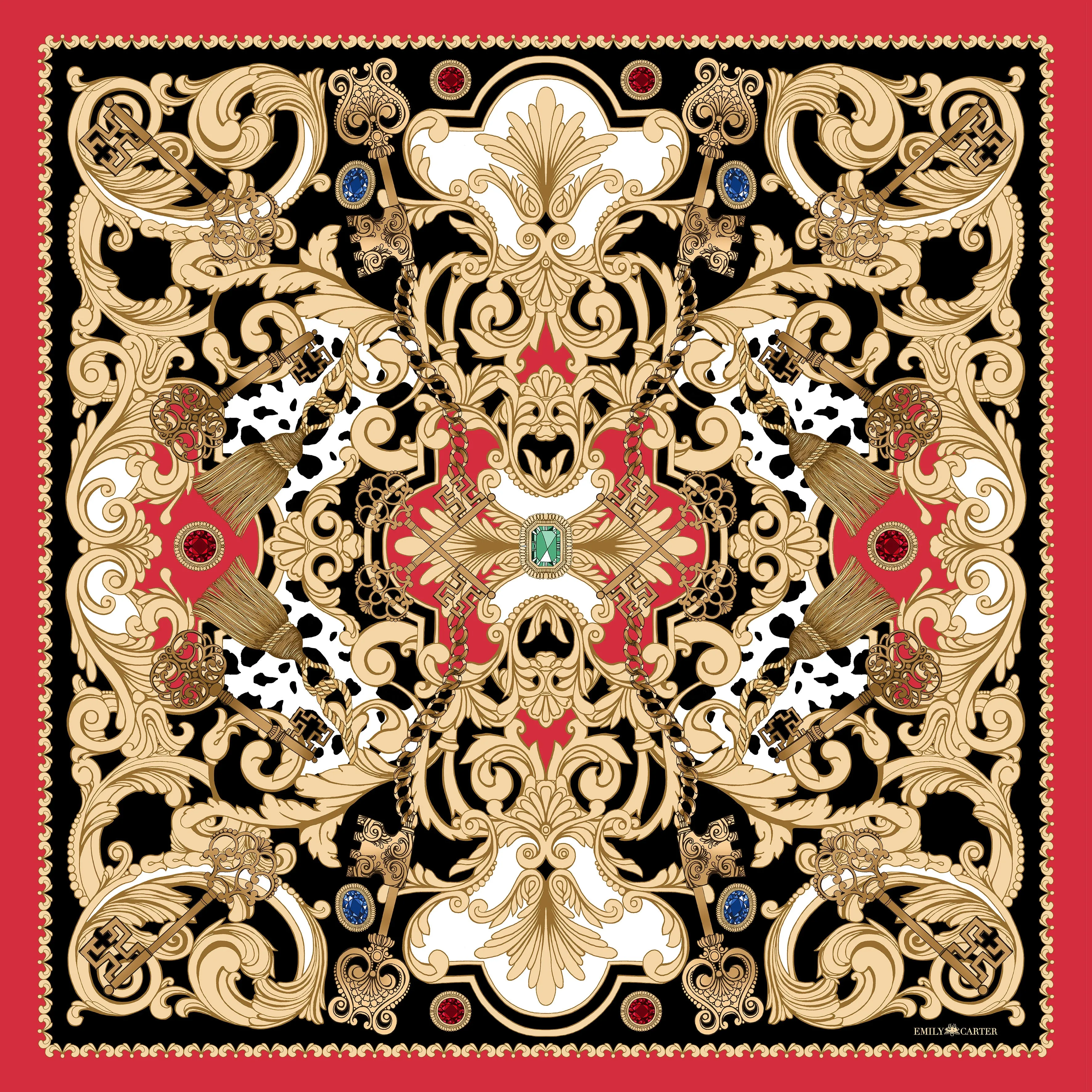 The Jewel & Gem Silk Scarf | 65x65cm [Preorder]