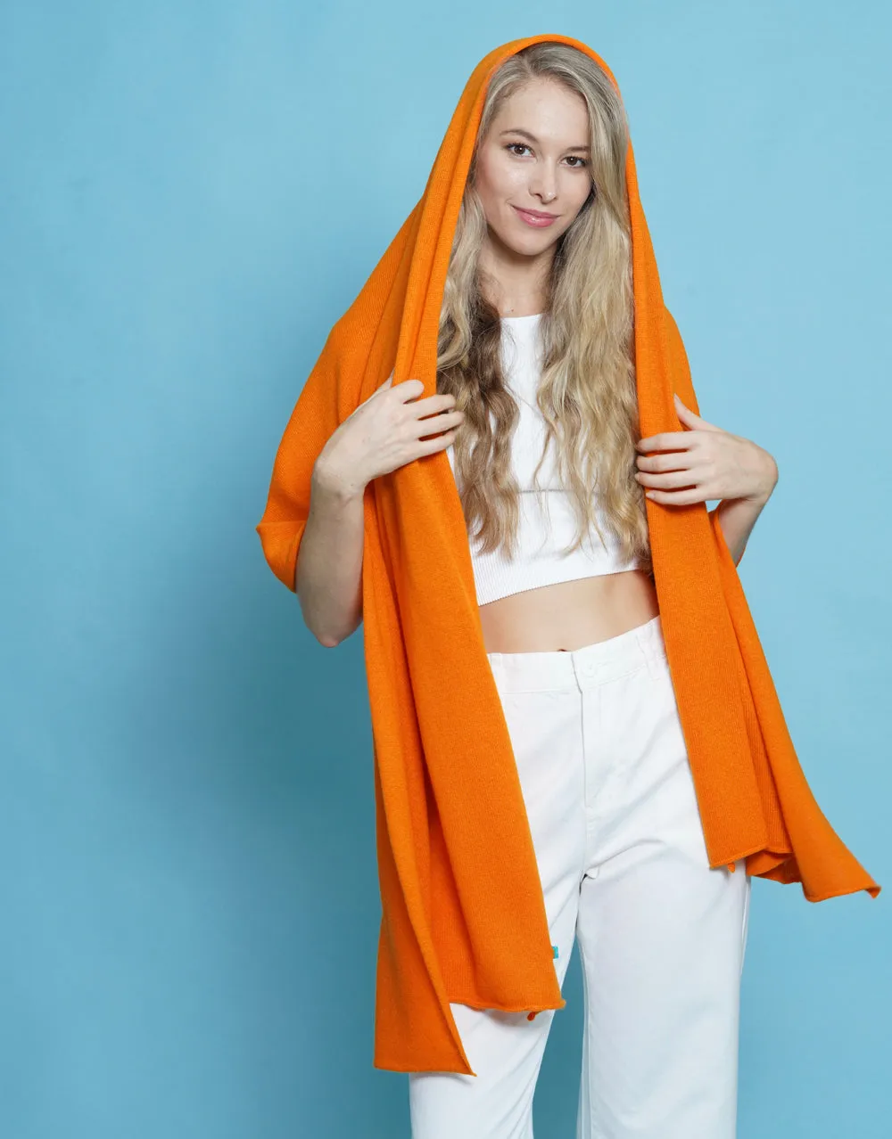 The Soft Cashmere Scarf in Orange