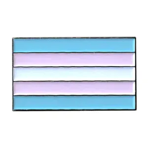 Trans Flag Enamel Pin