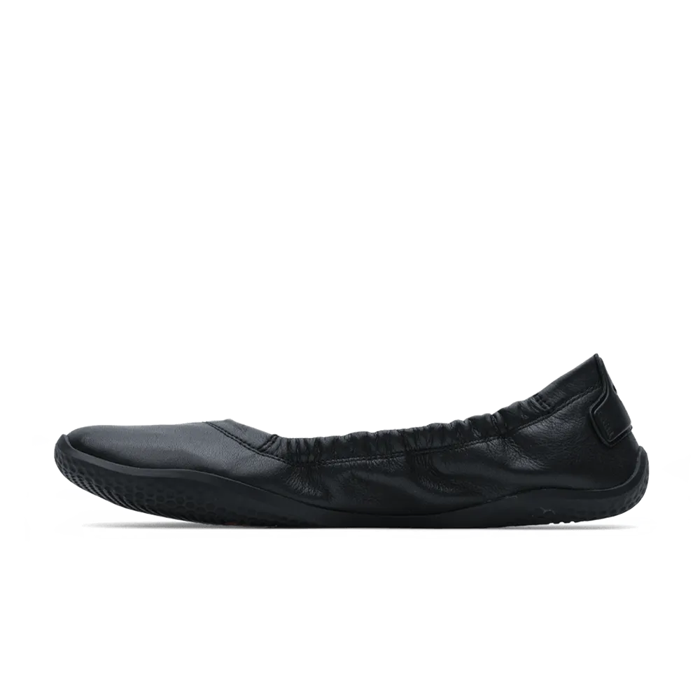 Vivobarefoot Primus Asana Yin Ballerina Leather Womens Obsidian