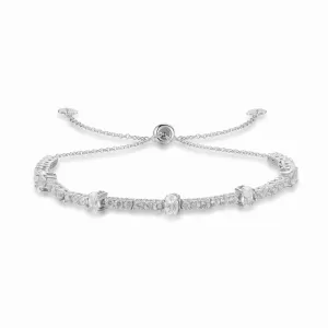 White Zircon Adjustable Bracelet