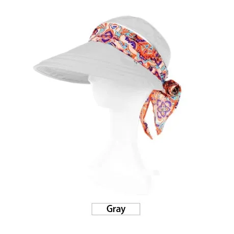 Wide Brim with Sun Hat with Bandana