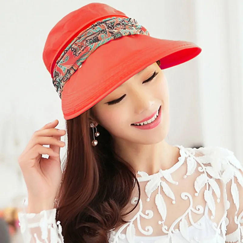 Wide Brim with Sun Hat with Bandana