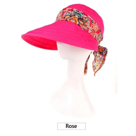 Wide Brim with Sun Hat with Bandana