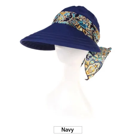 Wide Brim with Sun Hat with Bandana