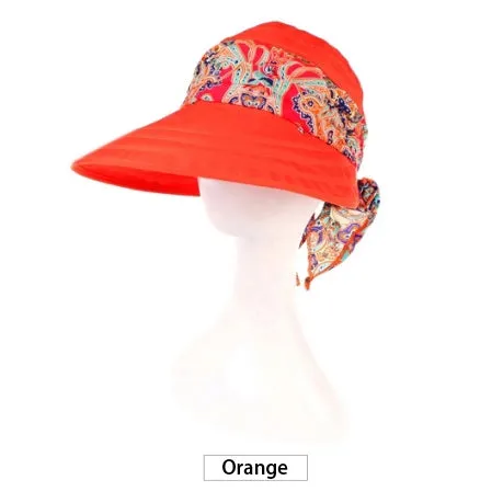 Wide Brim with Sun Hat with Bandana