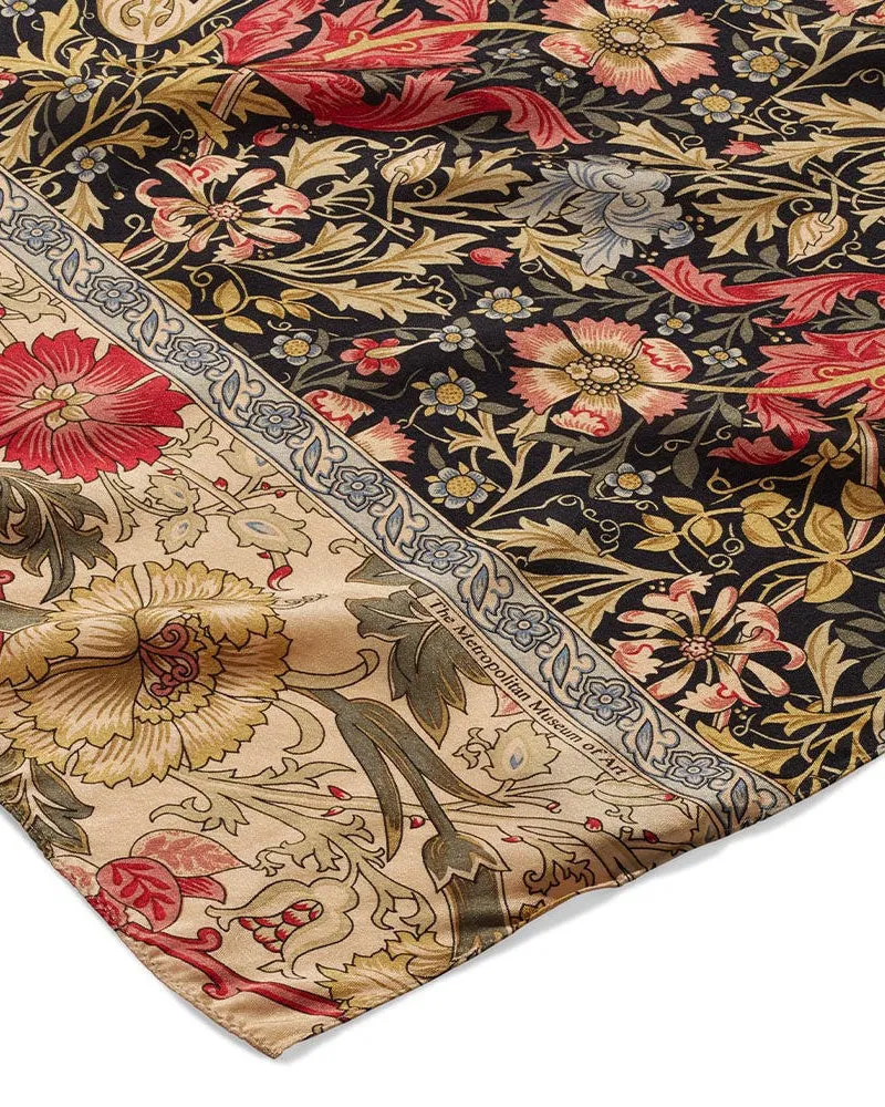 William Morris Compton Crepe de Chine Silk Scarf