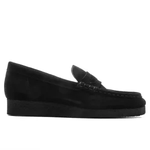 Women's Wallabee Loafer - Black Suede